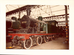 Locomotive 16042 Sur Carte De Voeux De La Société JOCADIS à Enghien (train Miniature) - Trains