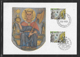 1995  Joint Aland And Faroe, OFFICIAL MIXED FDC MAXIMUM CARD WITH BOTH STAMPS: King Olof II - Emissions Communes