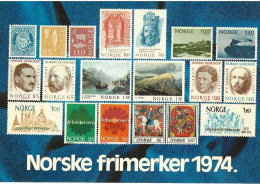 Norway 1974 Card With Imprinted Stamps Issued 1974    Unused - Briefe U. Dokumente