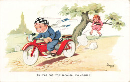 MOTOS * CPA Illustrateur Jim Patt * Enfant Motot Motocyclette - Motos