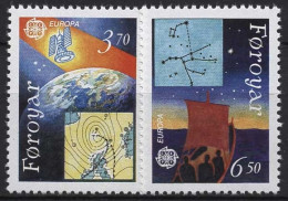 Färöer 1991 Europa CEPT: Europäische Weltraumfahrt 215/16 Postfrisch - Färöer Inseln