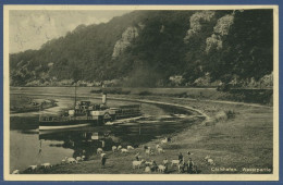 Carlshafen Weserpartie Raddampfer, Gelaufen 1936 (AK1717) - Bad Karlshafen