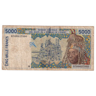 Billet, Communauté économique Des États De L'Afrique De L'Ouest, 5000 Francs - Estados De Africa Occidental