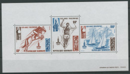 Gabun 1979 Vorolympisches Jahr Springreiten Segeln Block 36 Postfrisch (C27124) - Gabon