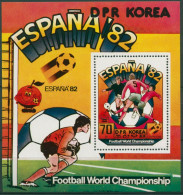 Korea (Nord) 1981 Fußball-WM Spanien Block 93 A Postfrisch (C30526) - Korea (Nord-)