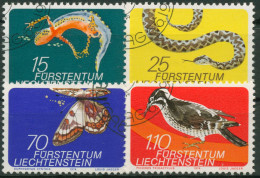 Liechtenstein 1974 Tiere Kleintiere Alpenbiotop 609/12 Gestempelt - Gebraucht