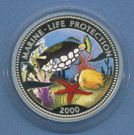 Kongo 10 Franc, 2000 Tierschutz Fische, Silber, Farbig, PP In Kapsel (m4417) - Kongo (Dem. Republik 1998)