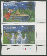 Mikronesien 1989 Weihnachten Engel Heilige Drei Könige 172/73 Postfrisch - Micronesia