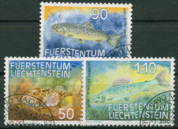 Liechtenstein 1987 Tiere Fische 922/24 Gestempelt - Gebruikt