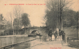 Verdun Sur Meuse * Halage Péniche Batellerie Chevaux * Le Canal Au Clair De Lune * Péniches Barge Chaland - Verdun