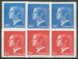 Schweden 1975 König Carl XVI.Gustav 901/02 Postfrisch - Unused Stamps