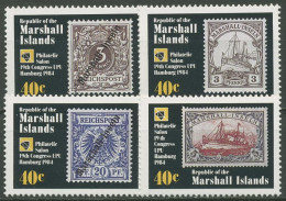 Marshall-Inseln 1984 Weltpostkongreß Hamburg UPU Kolonien 15/18 Postfrisch - Islas Marshall