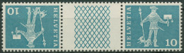 Schweiz 1960 Postmotive Postbote 697 Kehrdruck K 21 Y G Postfrisch - Unused Stamps