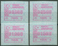 Türkei ATM 1992 Ornamente Satz 01 01, 4 Werte Teildruck ATM 2.1 X S1 Postfrisch - Automaten