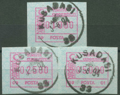 Türkei ATM 1992 Ornamente Automat 09 01, Satz 3 Werte ATM 2.5 S Gestempelt - Distributori