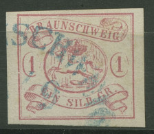 Braunschweig 1852/56 Wappen Im Waag. Oval 1 Gestempelt Geprüft - Brunswick