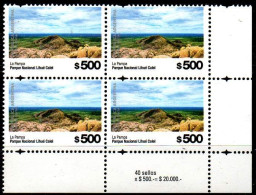 ARGENTINA 2023. Definitive $ 500 National Park Lihué Calel, La Pampa. Block Of Four, Mint NH - Neufs