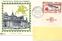 FRANCE.1964.  "PHILATEC-PARIS".SCIENCE ET TECHNIQUES"..   FDC.AYANT CIRCULÉ - Andere Internationale Tentoonstellingen