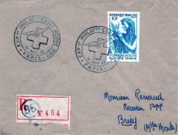FRANCE.1946. "... LA CROIX-ROUGE ET LA POSTE" S/TP. "CONFERENCE DE PARIS".Y&T 762 S/LETTRE REC. - Red Cross