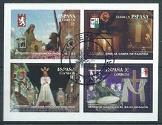 ESPAGNE SPANIEN SPAIN ESPAÑA 2017 FROM CARNET TRADICIONS:EASTER SEMANA SANTA SET 4 V USED ED 5136-9 YT 4854-7 MI 5149-52 - Used Stamps