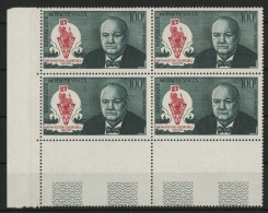 HAUTE VOLTA POSTE AERIENNE PA N° 32 Bloc De 4 Neuf Sans Charnière (MNH) SIR WINSTON CHURCHILL TB - Alto Volta (1958-1984)