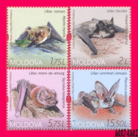 MOLDOVA 2017 Nature Fauna Flying Mammals Animals Bat Bats 4v MNH - Chauve-souris