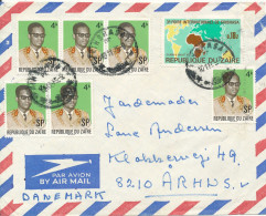 Congo Kinshassa Zaire Air Mail Cover Sent To Denmark 10-11-1975 - Lettres & Documents