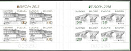 Bulgaria Bulgarie Bulgarien 2018 Europa Cept Bridges Michel MH 18 (5362-63) Booklet MNH Neuf Postfrisch ** - 2018