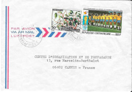 Sur Lettre De 1981 République CENTRAFRICAINE  Avec 1 Affranchissement XIIe Championnat Du Monde De Football Espagne - 1982 – Spain