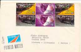 Indonesia Cover Sent To Lithuania 11-3-2003 With More Topic Stamps - Indonesia