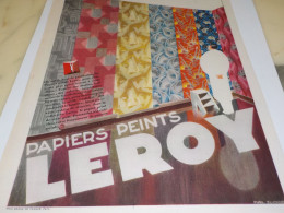 ANCIENNE PUBLICITE PAPIER PEINT LEROY  1933 - Altri & Non Classificati