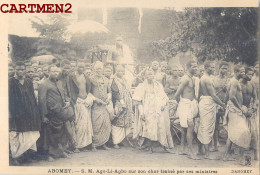ABOMEY SA MAJESTE AGO-LI-AGBO SUR SON CHAR TRAINE PAR SES MINISTRES DAHOMEY BENIN ROI KING AFRIQUE AFRICA 1900 - Dahomey