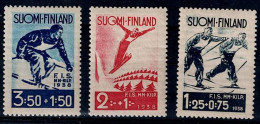 FINLAND 1938 INTERNATIONAL SKI COMPETITIONS MI No 208-10 MNH VF!! - Ongebruikt