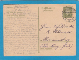 P 200 ANTWORT. GANZSACHE AUS KÖNIGSBERG NACH HERMANNBURG. - Postcards