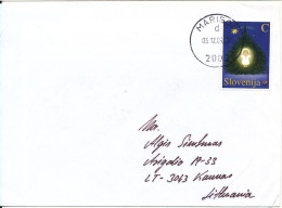 Slovenia Cover Sent To Lithuania 3-12-2004 Single Franked Christmas Stamp - Slovenia