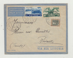 BUSTA SENZA LETTERA - VIA ALA LITTORIA - POSTA MILITARE DEL 1940 COLONIA ITALIANA ERITREA WW2 - Marcophilie (Avions)