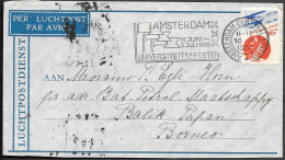 Netherlands Amsterdam Airmail Cover Mailed To Balikpapan Indonesia. 36c Rate - Marcofilia