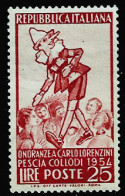 Repubblica 1954 Varietà Fondo Bianco Rosaceo Nuovo MNH** - 1946-60: Mint/hinged