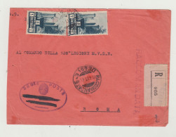 BUSTA SENZA LETTERA - RACCOMANDATA DESSIE - COLONIA ERITREA DEL 1940 - ANNULLO 3 BATTAGLIONE CC.NN. ERITREA WW2 - Marcophilie (Avions)