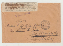 BUSTA SENZA LETTERA - VIA AEREA - POSTA MILITARE 130 E DEL 1937 - A.O.I. WW2 - Marcophilie (Avions)