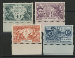 COLONIES GUYANE N° 133 à 136 Neufs * (MH) Cote 32 € Avec Bord De Feuille TB - Unused Stamps