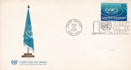 USA - 1966 - FDC - United Nations Stamp - Official Geneva Cachet - Caja 30 - 1961-1970