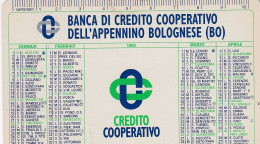 Calendarietto - Banca Di Credito Cooperativo Dell'appennino Bolognese - Anno 1995 - Petit Format : 1991-00