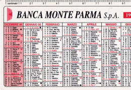 Calendarietto - Banca Monte Parma - Anno 1995 - Petit Format : 1991-00