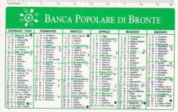 Calendarietto - Banca Popolare Di Bronte - Anno 1995 - Petit Format : 1991-00