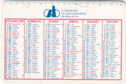 Calendarietto - CAB - Comagnia Di Assicurazioni Di Bologna - Anno 1995 - Petit Format : 1991-00