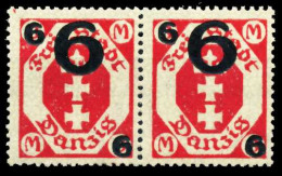 DANZIG 1922 Nr 106b Postfrisch WAAGR PAAR X4C6156 - Mint