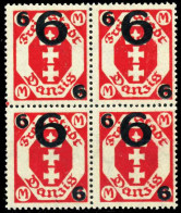 DANZIG 1922 Nr 106b Postfrisch VIERERBLOCK X4C618E - Nuovi