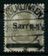 SAARGEBIET GERMANIA Nr 1II Zentrisch Gestempelt X6D3A96 - Used Stamps