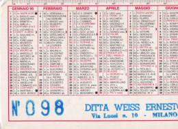 Calendarietto - Ditta Weiss Ernesto - Milano - Anno 1995 - Small : 1991-00
